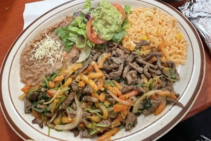 La Hacienda Mexican Restaurant signature dishes FajitasEnchiladas SupremasACP (Arroz con Pollo)White Queso Dip